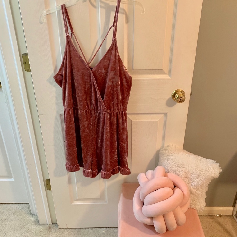 Kendall And Kylie Velvet Romper